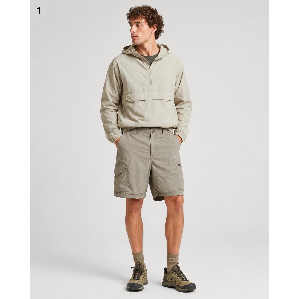 Columbia Omni-Shade Cargo Shorts Mens 38 Brown Nylon Quick Dry Sun Protection